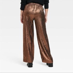 Wide-leg Copper Dress Pants